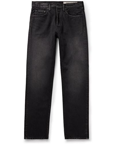 Kapital Slim-fit Straight-leg Stone-washed Jeans - Black