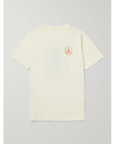 COTOPAXI Llama Map Printed Organic Cotton-blend Jersey T-shirt - Natural