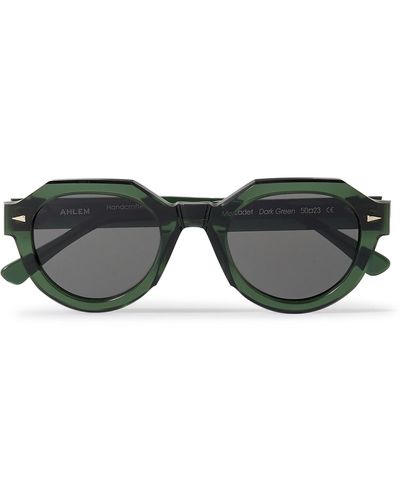 Ahlem Marcadet Hexagonal-frame Acetate Sunglasses - Black