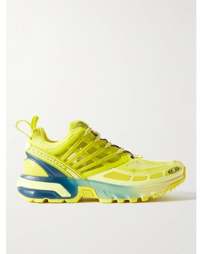 Salomon Acs Pro Mesh And Rubber Trainers - Yellow