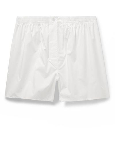 Derek Rose Savoy Cotton Boxer Shorts - White