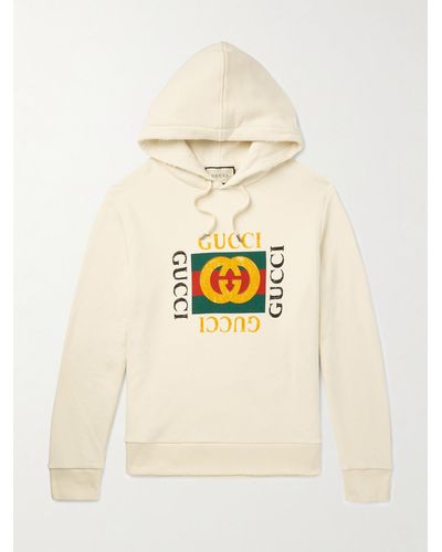 Gucci Logo-print Cotton-jersey Hoodie - Multicolour