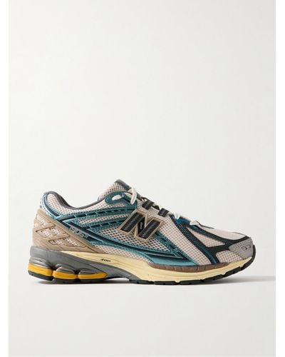 New Balance 1906r Mesh And Leather Trainers - Blue