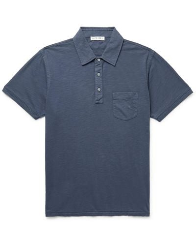 Alex Mill Standard Slub Cotton-jersey Polo Shirt - Blue