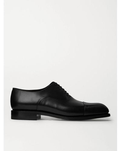 J.M. Weston Leather Oxford Shoes - Black