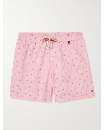 Loro Piana Bay Straight-leg Mid-length Printed Swim Shorts - Pink