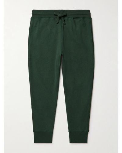 Kingsman Tapered Cotton And Cashmere-blend Jersey Sweatpants - Green