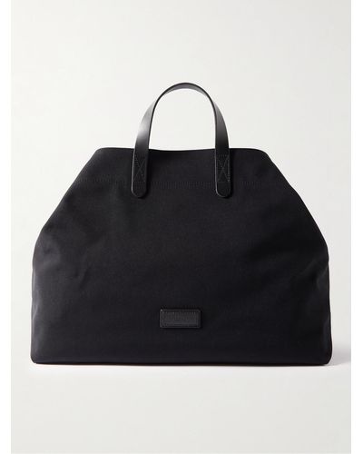 Mismo M/s Haven Leather-trimmed Canvas Weekend Bag - Black