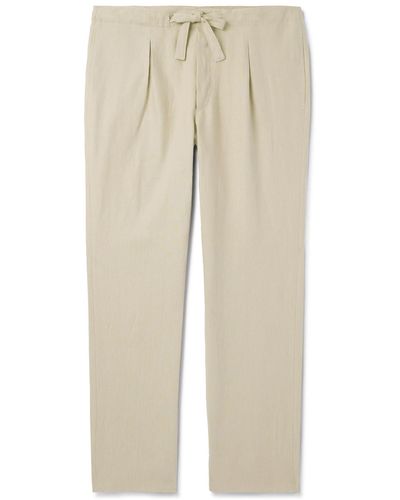 STÒFFA Straight-leg Linen-twill Drawstring Pants - Natural
