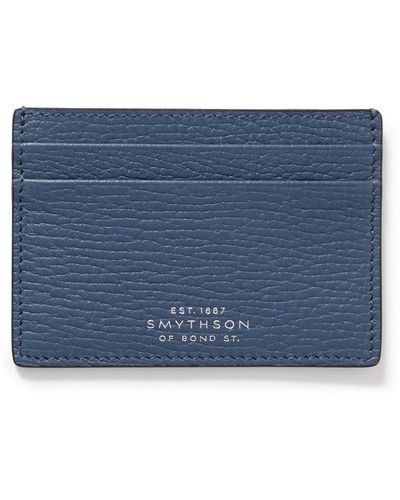 Smythson Ludlow Full-grain Leather Cardholder - Blue