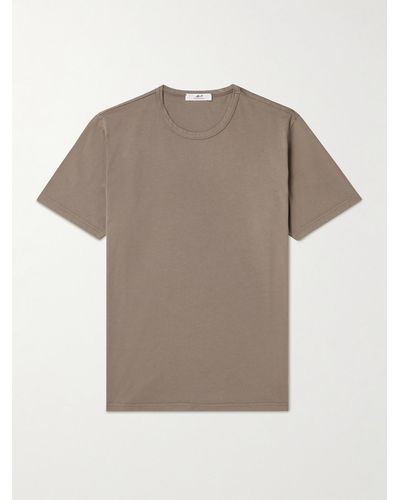 MR P. Garment-dyed Cotton-jersey T-shirt - Grey