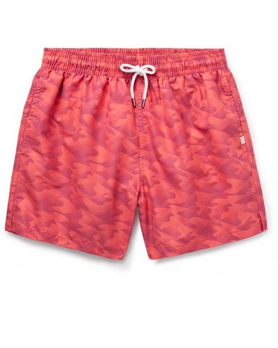 Derek Rose Maui 61 Straight-leg Mid-length Printed Swim Shorts - Red