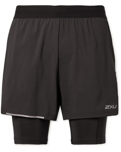2XU Aero 2-in-1 Mesh Shorts - Black