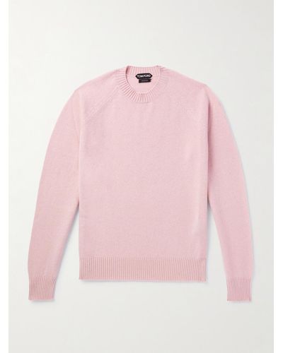 Tom Ford Wool And Cashmere-blend Jumper - Pink