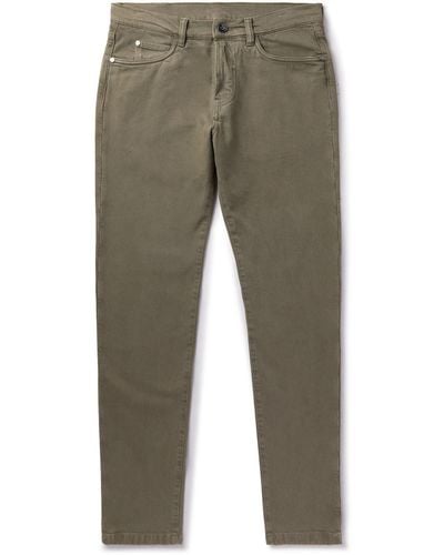 Loro Piana Slim-fit Garment-dyed Jeans - Green