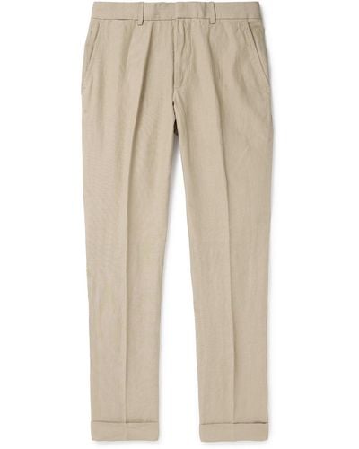 Polo Ralph Lauren Tapered Linen Suit Pants - Natural