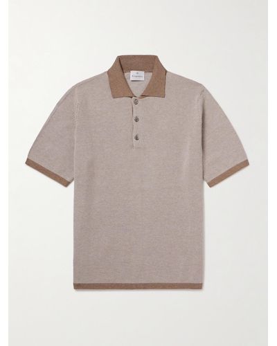Kingsman Birdseye Cotton Polo Shirt - Grey