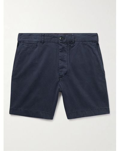 Alex Mill Straight-leg Cotton-twill Shorts - Blue