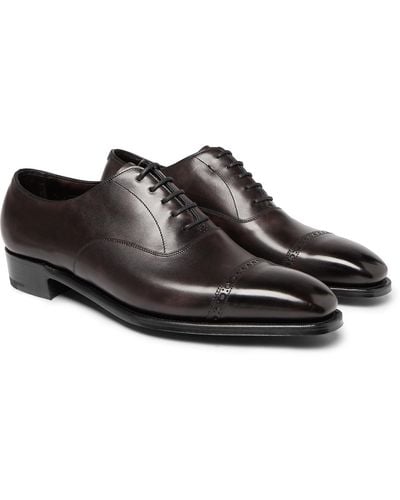 George Cleverley Nakagawa Cap-toe Leather Oxford Shoes - Brown