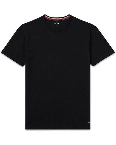 Paul Smith Logo-appliquéd Cotton-jersey Pajama T-shirt - Black