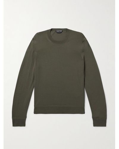 Tom Ford Slim-fit Wool Sweater - Green