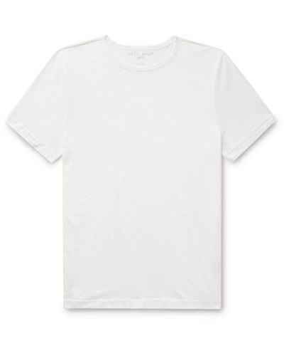 Derek Rose Jordan Linen-jersey T-shirt - White
