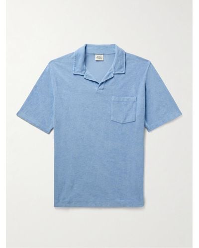 Hartford Polohemd aus Baumwollfrottee - Blau