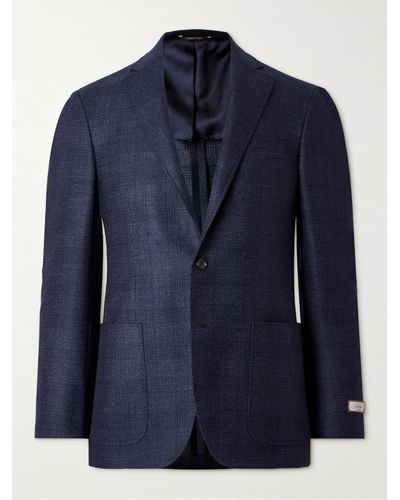 Canali Kei Unstructured Wool - Blue