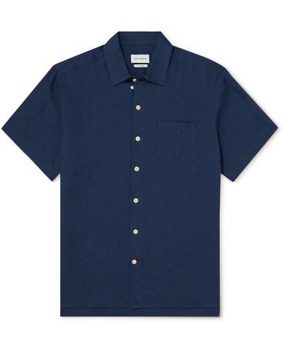 Oliver Spencer Linen Shirt - Blue