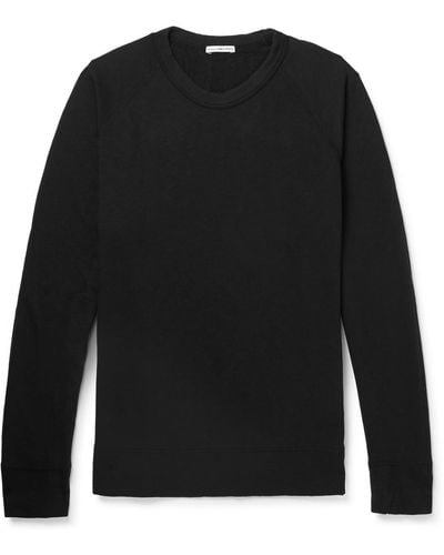 James Perse Loopback Supima Cotton-jersey Sweatshirt - Black