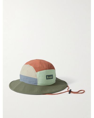 COTOPAXI Appliquéd Panelled Recycled-shell Bucket Hat - Green