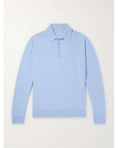 Loewe Cashmere Polo Shirt - Blue