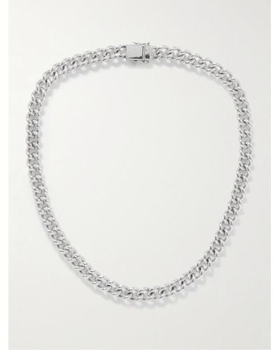 Tom Wood Lou Rhodium-plated Chain Necklace - White