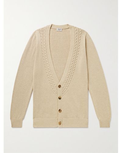 Ghiaia Cable-knit Cotton Cardigan - Natural