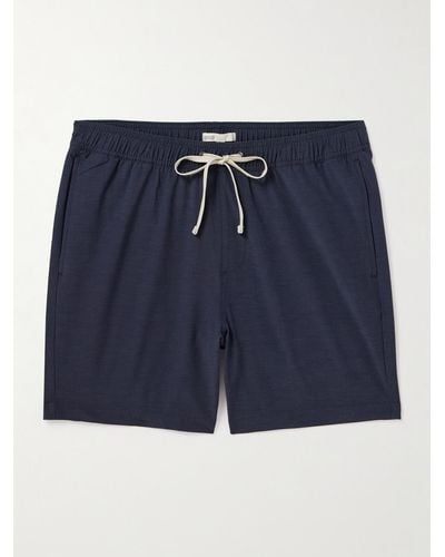 Onia Land To Water Straight-leg Mid-length Swim Shorts - Blue