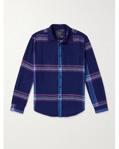 Portuguese Flannel Checked Cotton-flannel Shirt - Blue