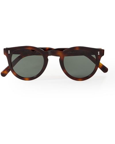 MR P. Cubitts Herbrand Round-frame Tortoiseshell Acetate Sunglasses - Black