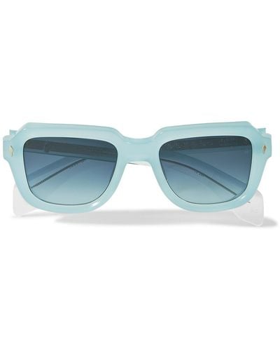 Jacques Marie Mage Taos Square-frame Acetate Sunglasses - Blue