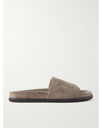 MR P. David Regenerated Suede By Evolo® Sandals - White