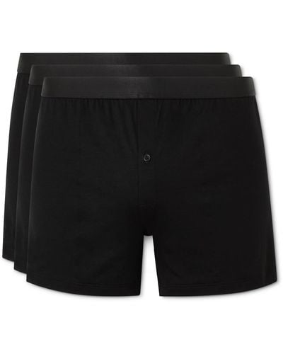 CDLP Three-pack Slim-fit Stretch-lyocell Boxer Shorts - Black
