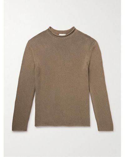The Row Anteo Cotton And Cashmere-blend Jumper - Natural