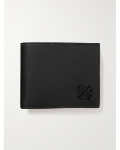Off-White c/o Virgil Abloh Jitney aufklappbares Portemonnaie aus Leder mit Logo - Schwarz