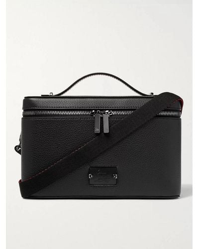 Christian Louboutin Full-grain Leather Messenger Bag - Black