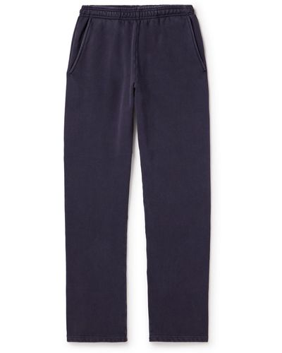 Entire studios Straight-leg Enzyme-washed Cotton-jersey Sweatpants - Blue