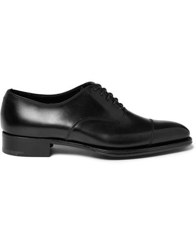 Kingsman George Cleverley Leather Oxford Shoes - Black