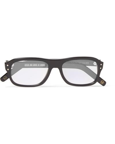 Kingsman + Cutler And Gross Eggsy's Square-frame Acetate Optical Glasses - Black