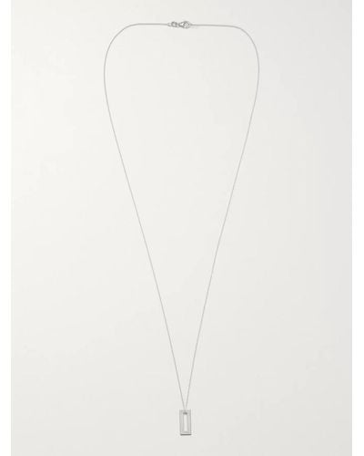 Le Gramme 15/10ths Brushed Sterling Silver Necklace - White