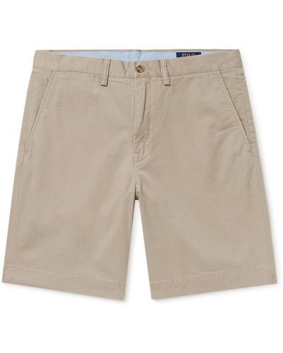 Polo Ralph Lauren Brushed Stretch-cotton Twill Chino Shorts - Natural