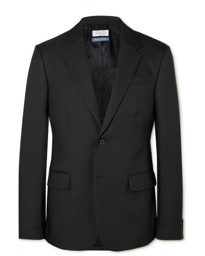 Off-White c/o Virgil Abloh Slim-fit Printed Drill Suit Jacket - Black