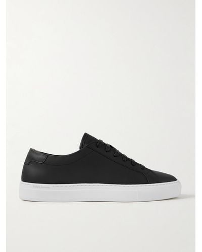 Polo Ralph Lauren Jermain Lux Matte-leather Sneakers - Black